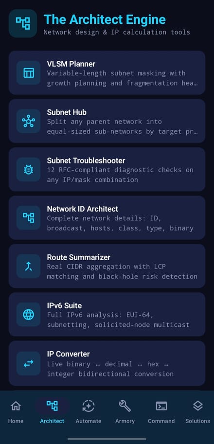 Config Intelligence engine — 6 tools