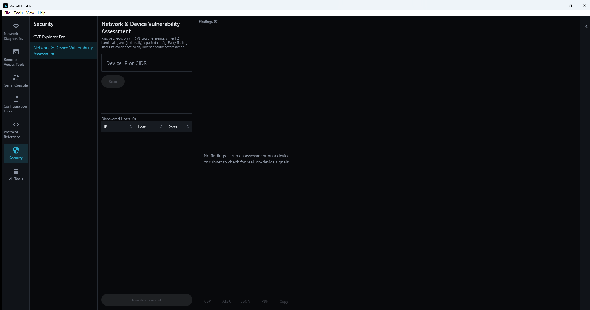 Network and Device Vulnerability Assessment tool